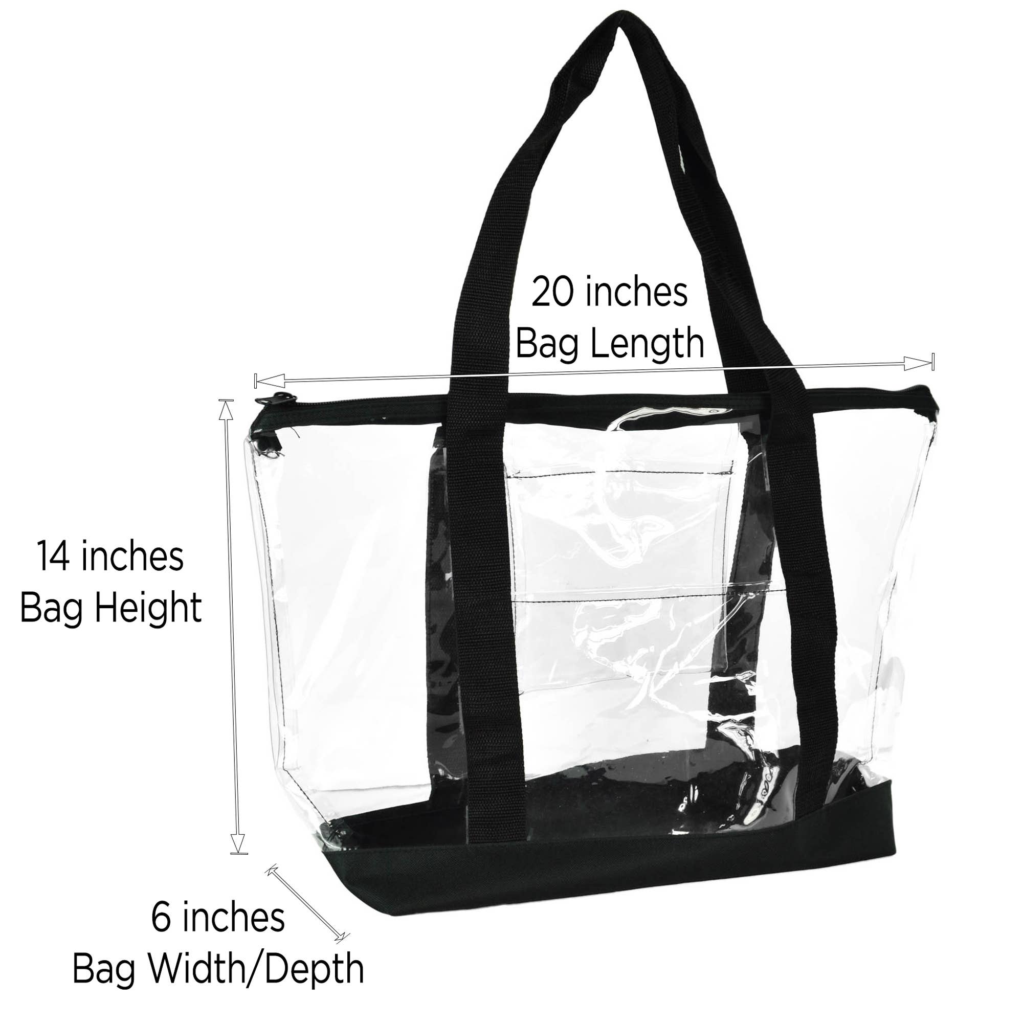 Dalix - Vente Tote bag – femme - Dalix sac transparent de sécurité à bandoulière pour travail et courses6