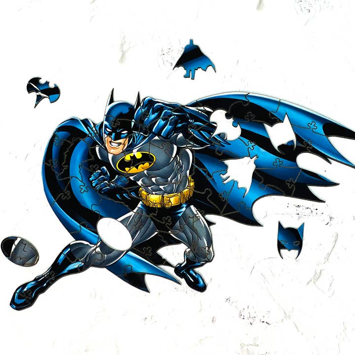 Max Woody™ - Wholesale Puzzle - Kids - Wood Jigsaw Puzzle Unique Shapes The Batman M Size 90 pcs1