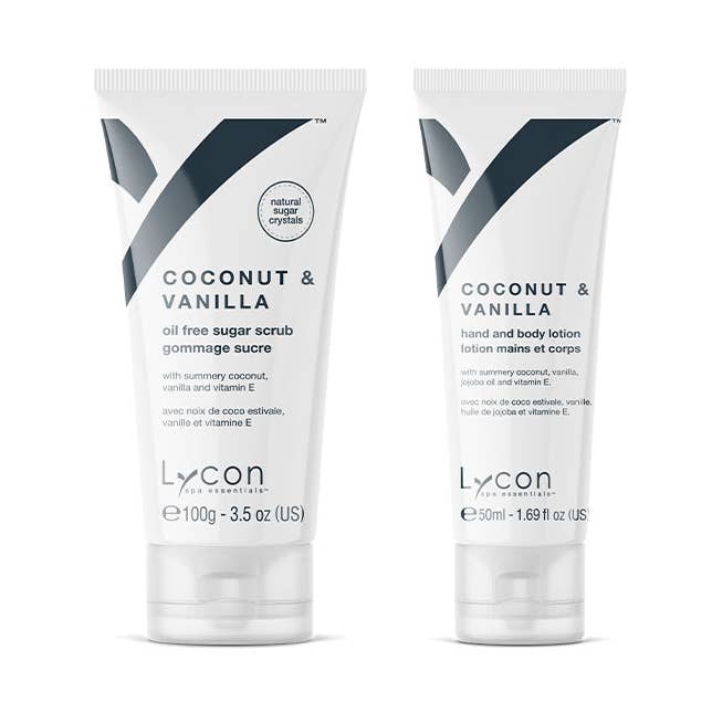 Oil-Free Sugar Scrub & Hydrating Lotion - Coconut for wholesale by Lycon Wax