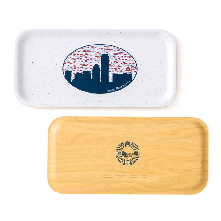 Blue Kite Press - Wholesale Serving Tray - Boston Skyline Birch Serving Tray with Citgo Sign1