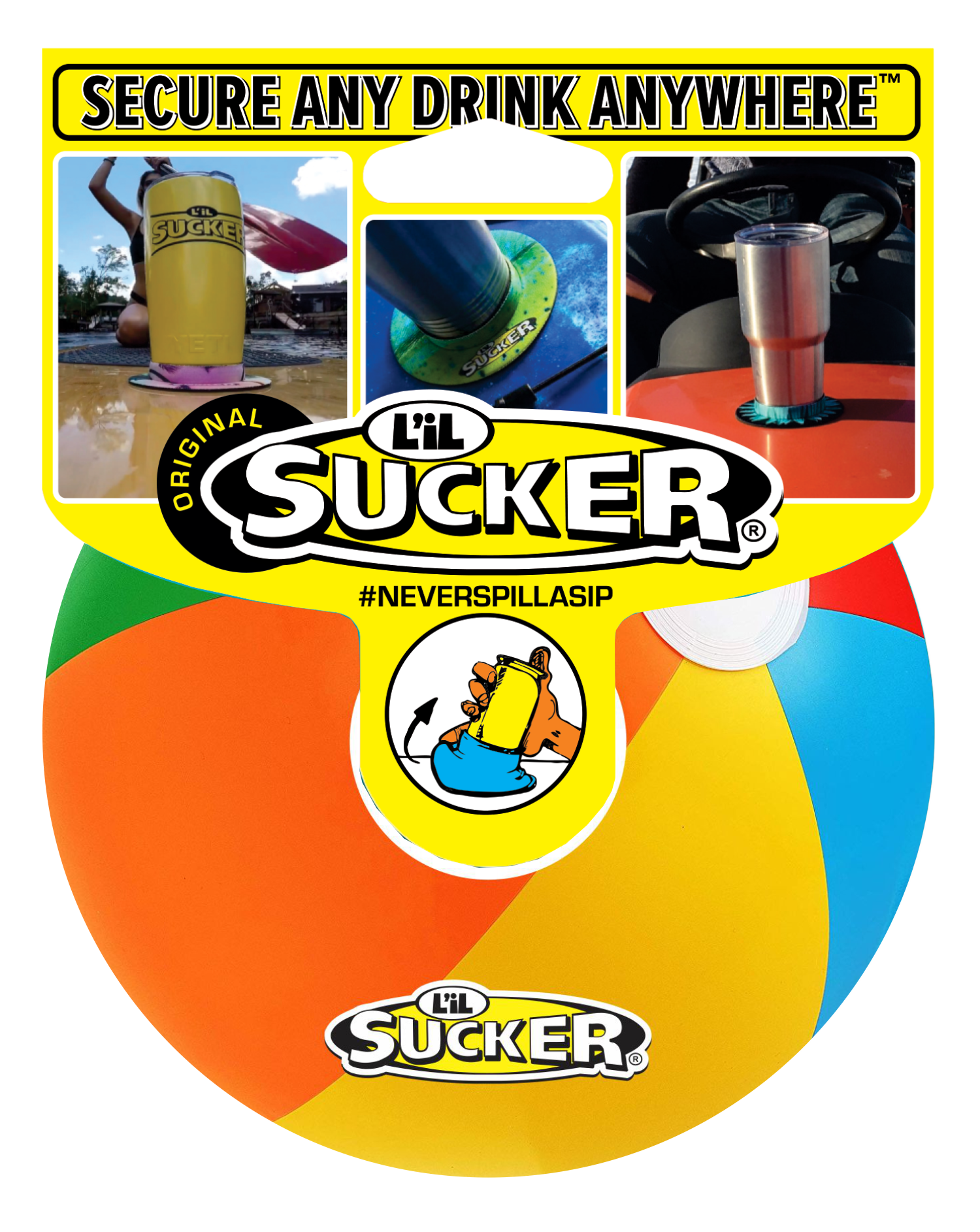 Lil Sucker - Wholesale Drink Huggers & Koozies - BEACH BALL2