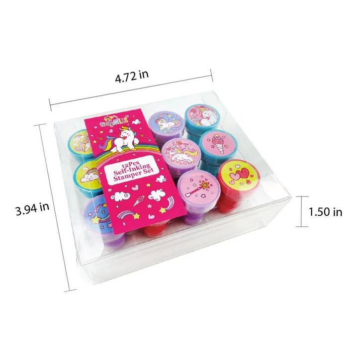 Tiny Mills - Venta al por mayor Sello de goma/decorativo - Niños y bebés - Kit de sellos de unicornio para niños