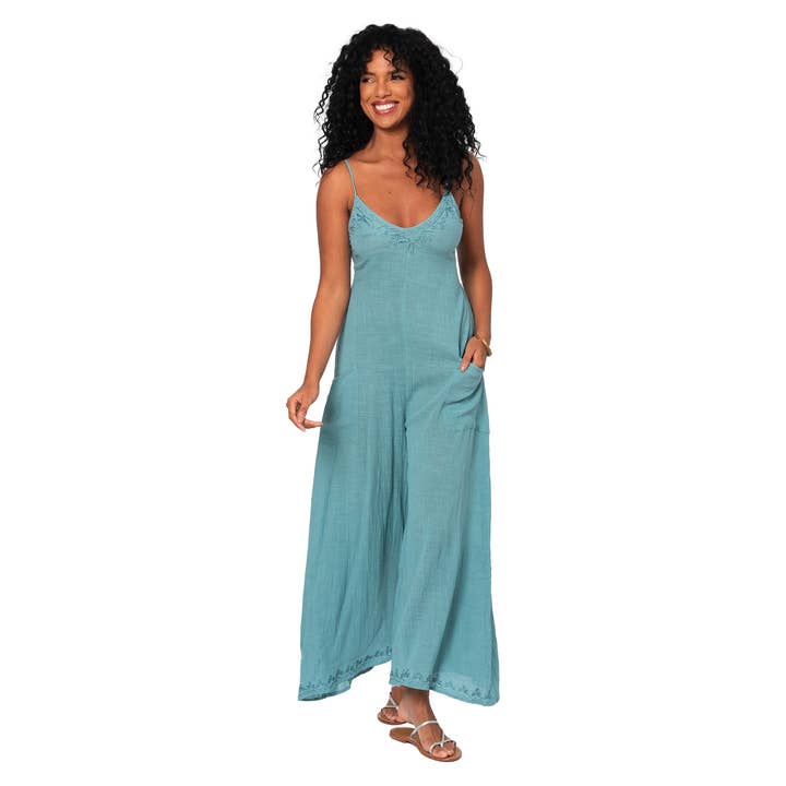 La Mano Boho - Wholesale Jumpsuit - Women's - MBCO3004A LONG SLEEVELESS SUMMER JUMPSUIT2