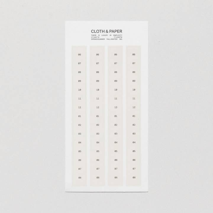 Label Planner Stickers | Strips for wholesale by Cloth & Paper