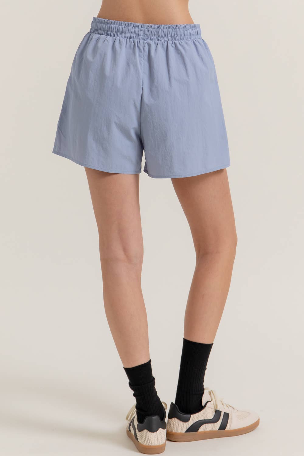 Active Basic | Active USA - Wholesale Athletic Shorts - Women's - Anorak Fabric Side Slit Workout Shorts3