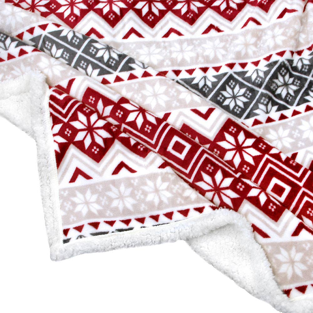 Pavilia - Vente Plaids - Plaid sherpa de Noël réversible32