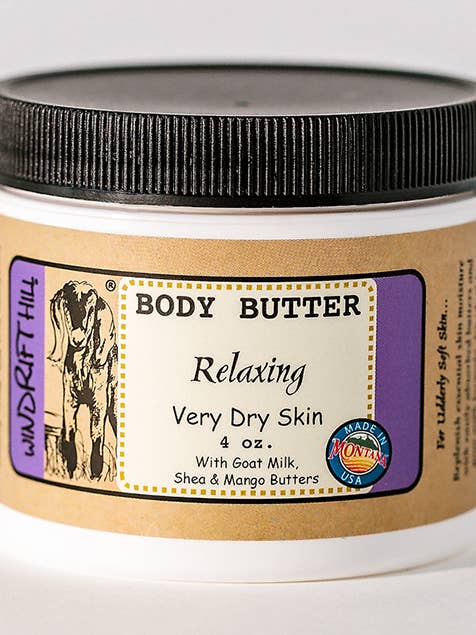 Relaxing | Goat Milk Body Butter | 4oz. for wholesale by Windrift Hill Goat Milk Skincare