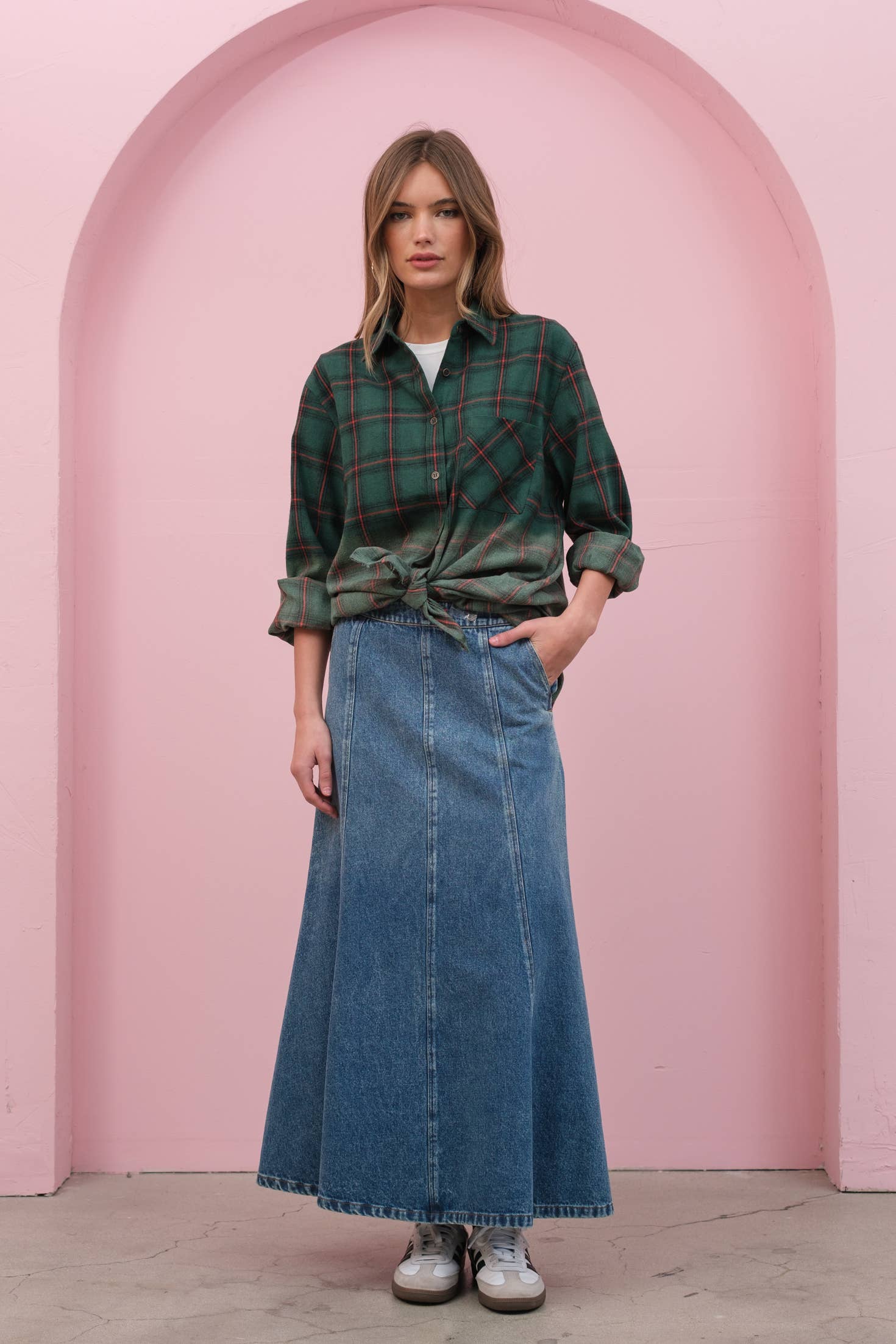 RAISONNEL - Vente Chemise – femme - Chemise à carreaux tie dye - SRT13291