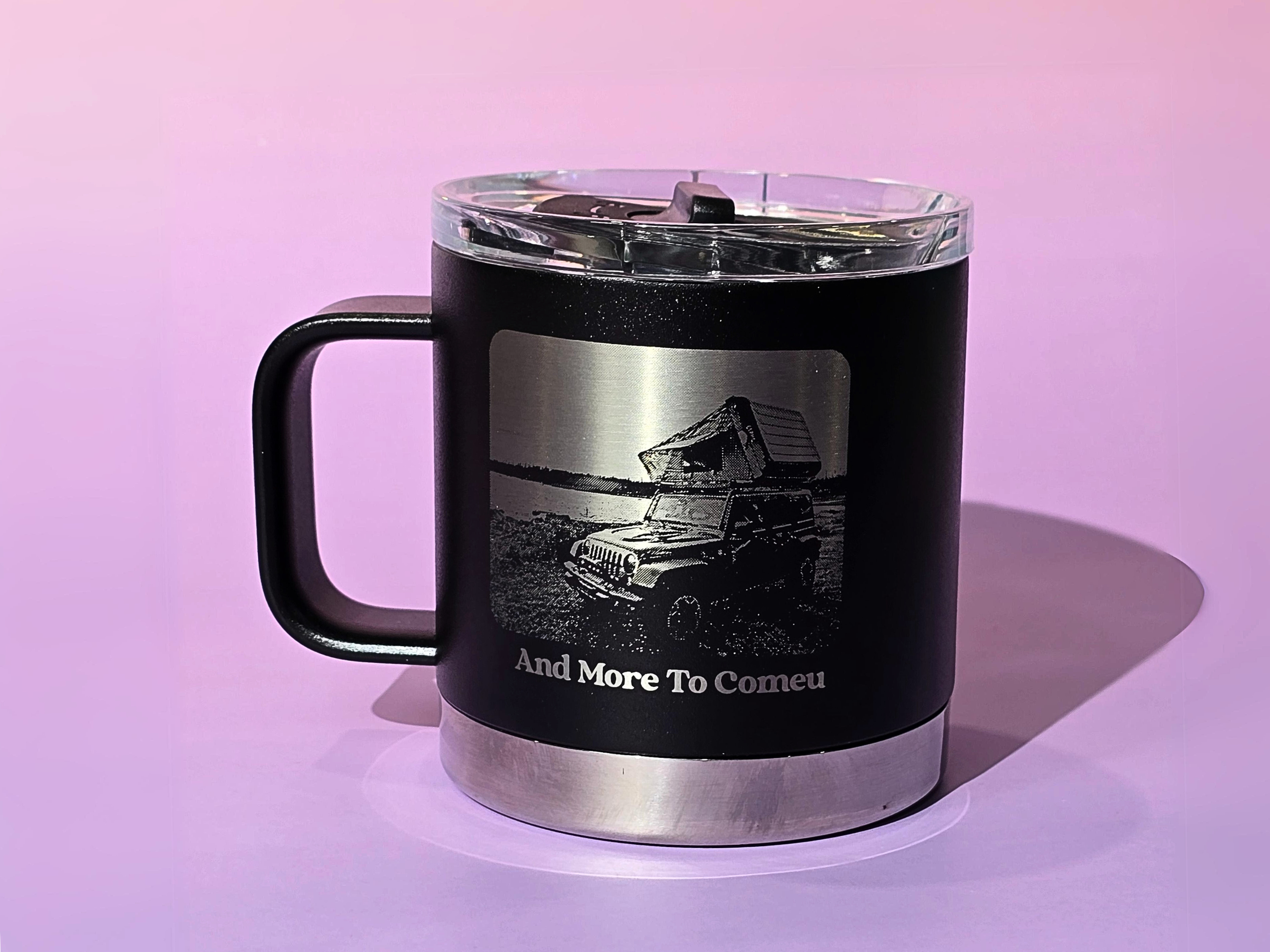 LAMOSE - Wholesale Insulated Mug/Tumbler - Business Logo Custom Engraved Insulated Coffee Mug with Lid 12