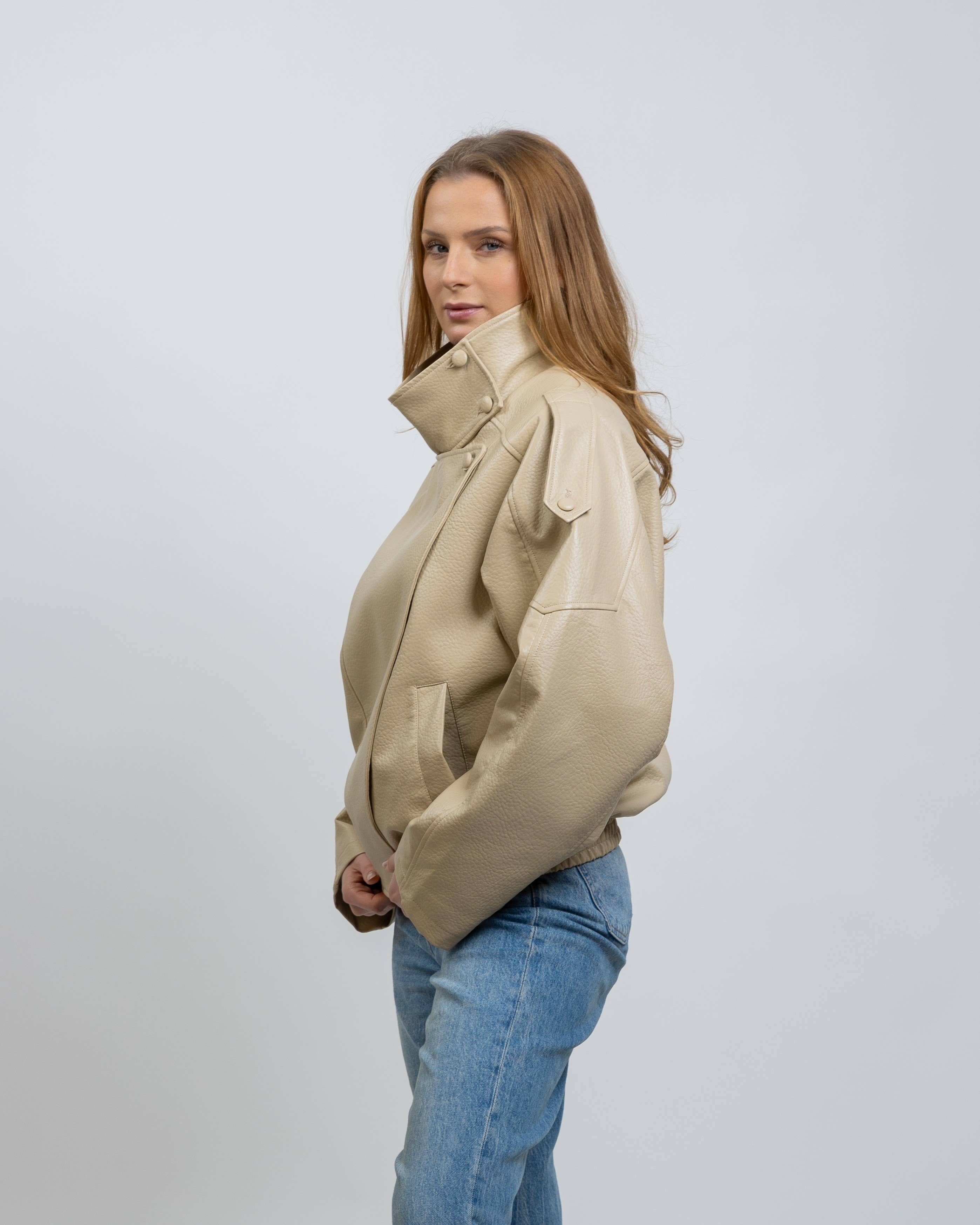 KZELL PARIS - Wholesale Leather Jacket - Women's - FAUX LEATHER BIKER JACKET15