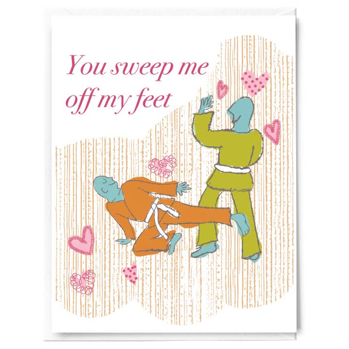 Sweep the Feet Valentine's Card for wholesale by Magnolia Marks Studio