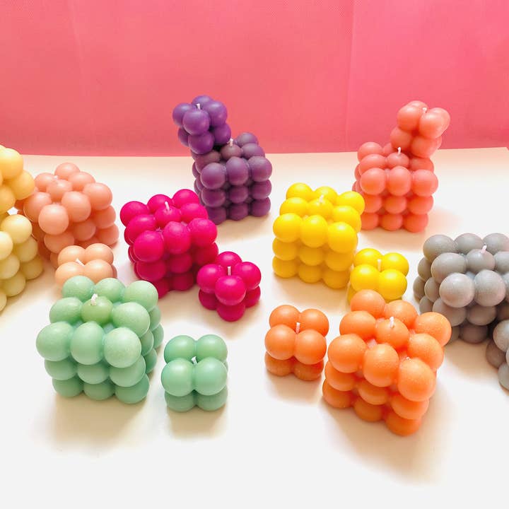 Maple + Love - Wholesale Novelty Candle - Colourful Bubble Beeswax Candle7