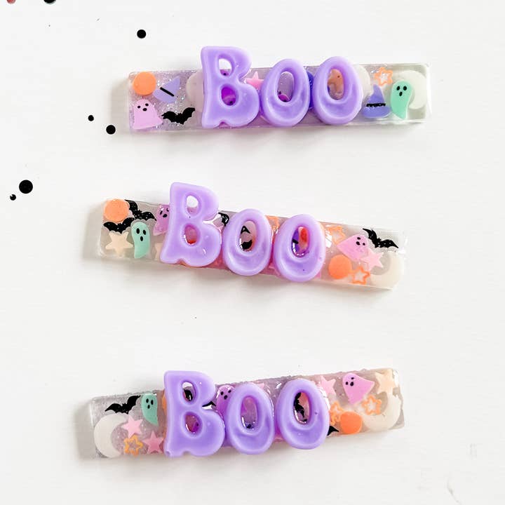 Boo Halloween-Haarspange - Halloween-Haarspange für Mädchen für den Großhandel von Ava Bowtique