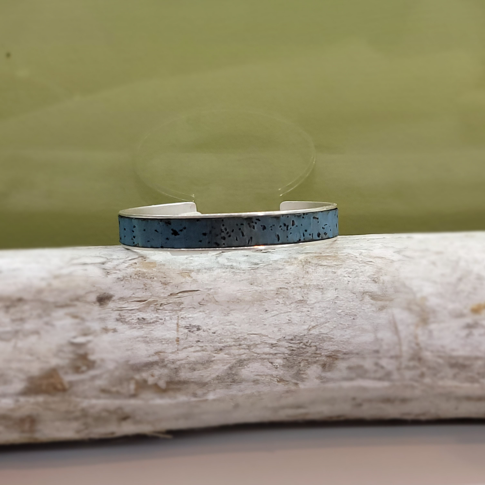 Gem Lounge Jewelry – Großhandel Manschettenarmband – Kork Silber Skinny Cuff Armband10