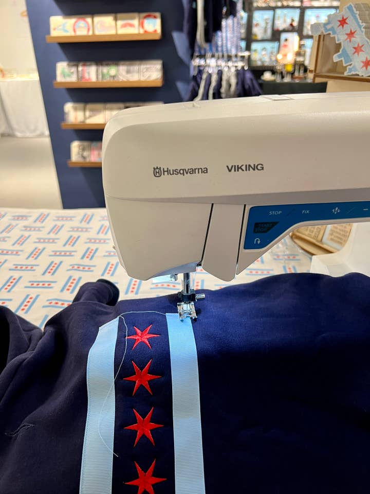 tori grace outfitters - Wholesale Hoodie - Unisex - chicago flag unisex hoodie, embroidered chicago flag hoodie