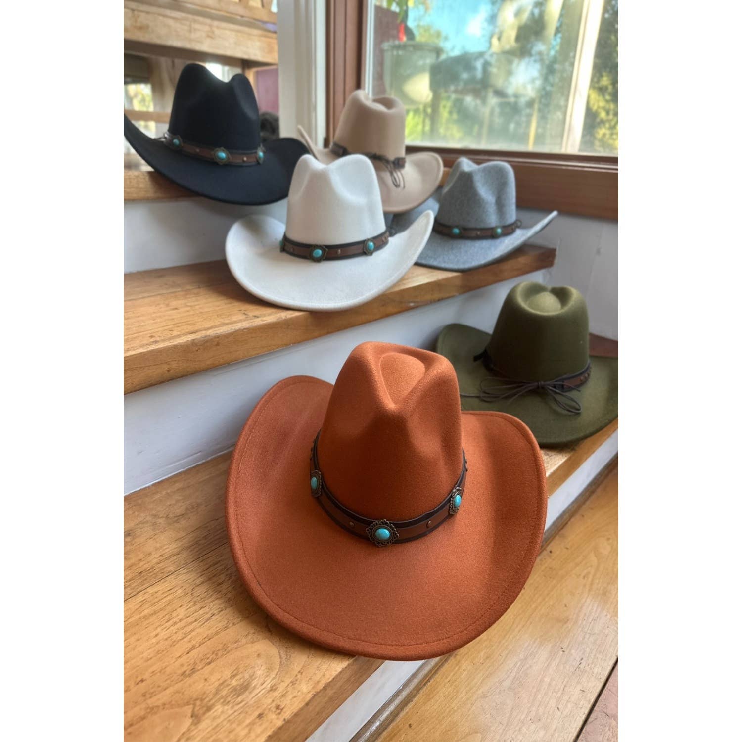 One and Only Accessories - Wholesale Cowboy Hat - Women's - Premium Quality Best Seller  Vegan Cattlemen Cowboy hat  lea1