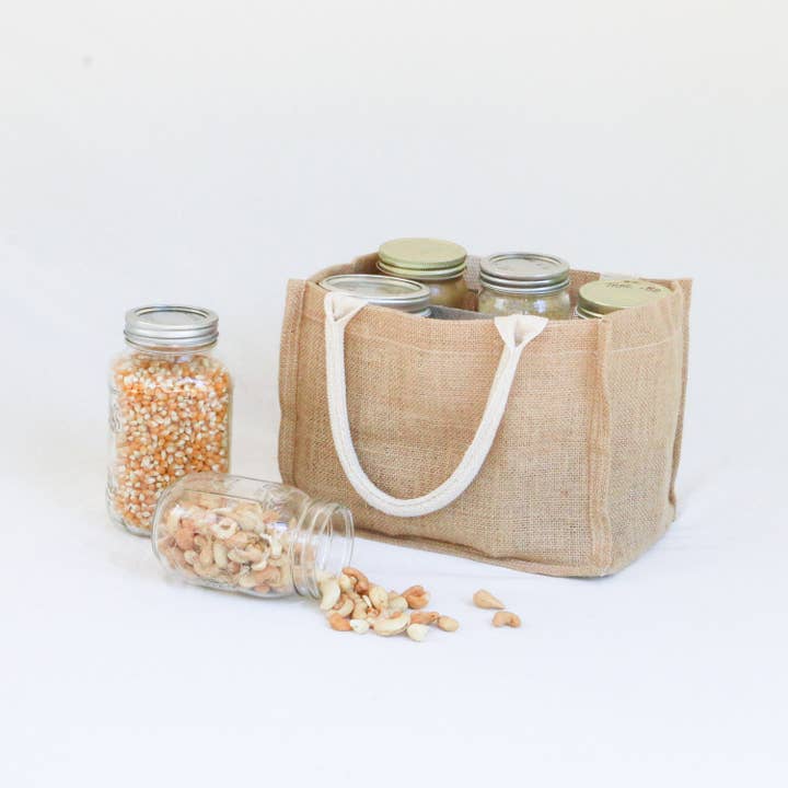 Simple Ecology - Wholesale Grocery/Shopping Bag - Reusable Jar Carrier w/ 6 Adjustable Pockets- Simple Ecology