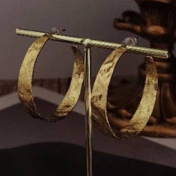 Chique vintage oorbellen met textuur en ronde vorm voor wholesale door LanLivia