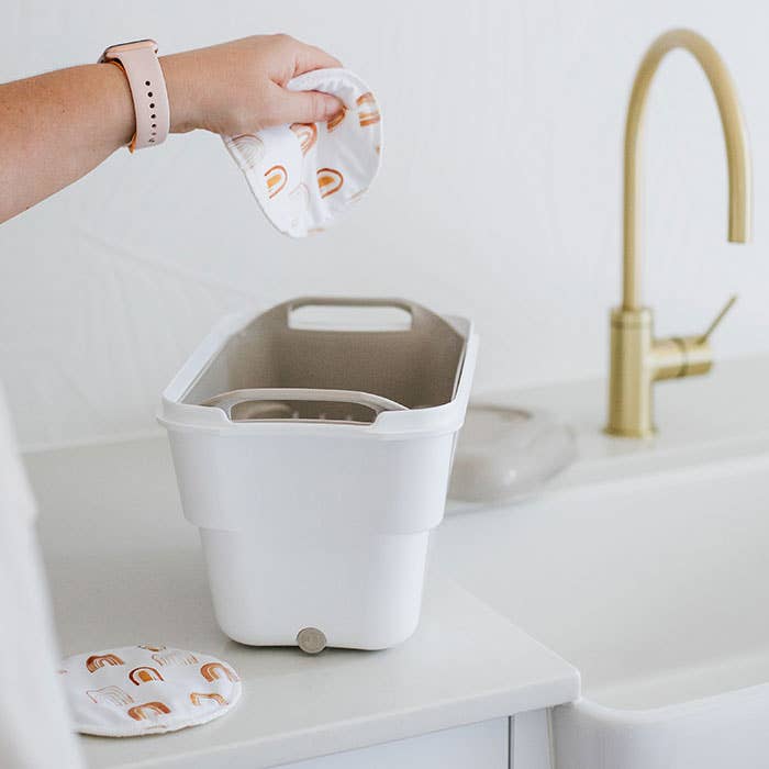 Strucket - Wholesale Laundry Basket - Strucket 4.5L Mini Strainer Bucket with Lid - 8 Pack - Sand14