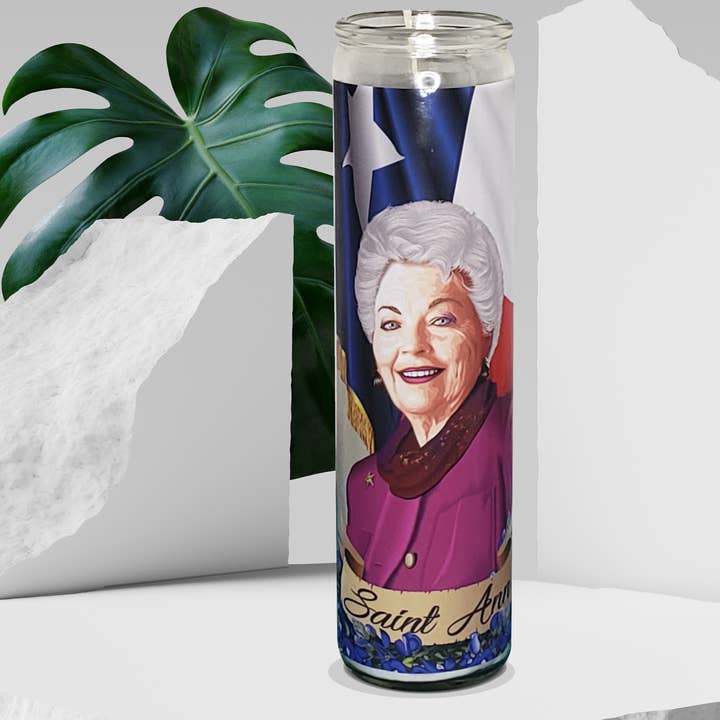 Texrah ā wholesale Votive candle ā Saint Ann Richards Celebrity Prayer Devotional Parody Candle1