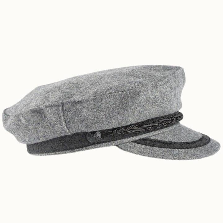 Olive & Pique - Wholesale Newsboy/Schoolboy Hat - Unisex - Wool Felt Greek Fisherman Sailor Hat with Ribbon Trim