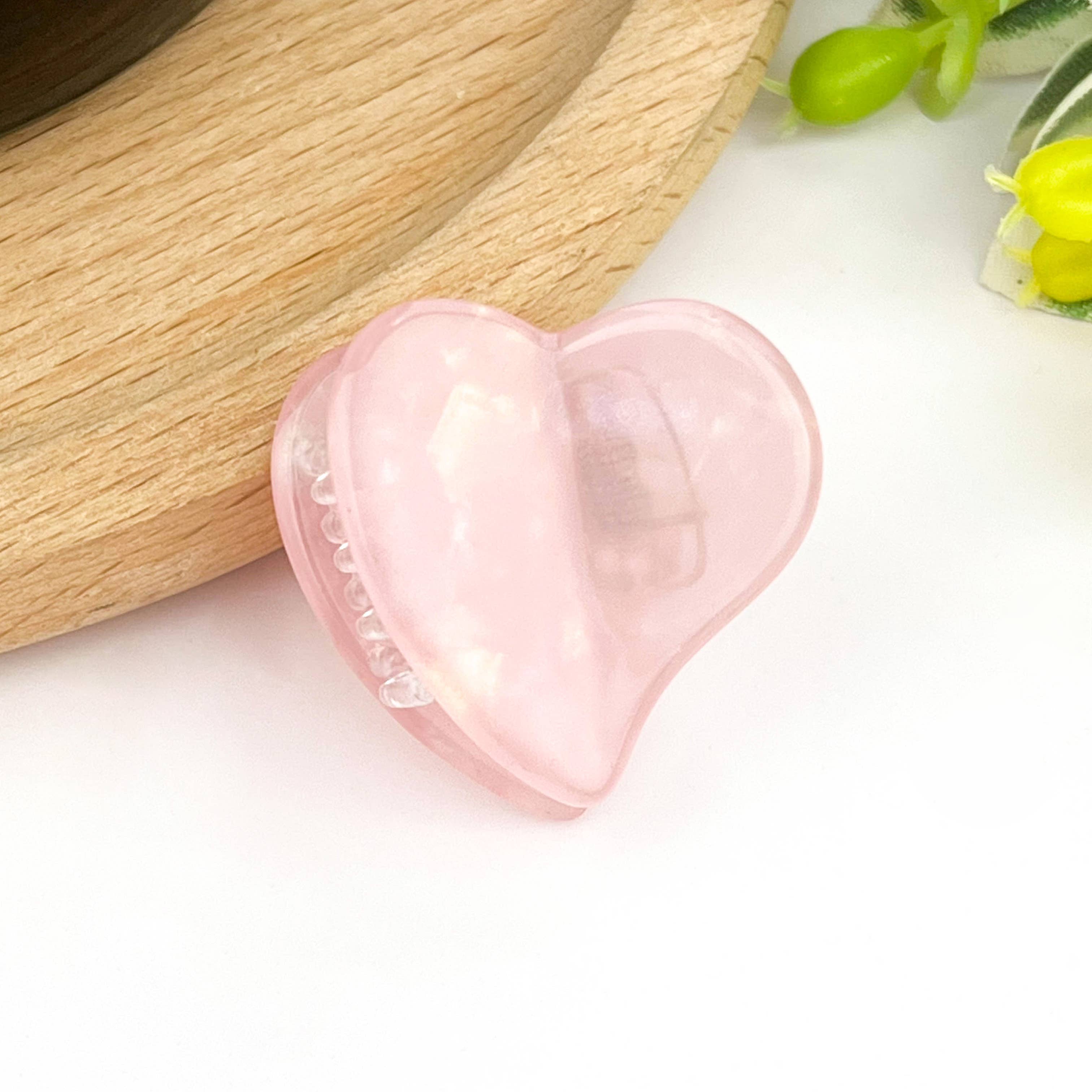 TheDivaSoap - Vente Pince à cheveux – femme - Pince à cheveux mignonne en acétate en forme de mini cœur, pince à cheveux pour la Saint-Valentin7