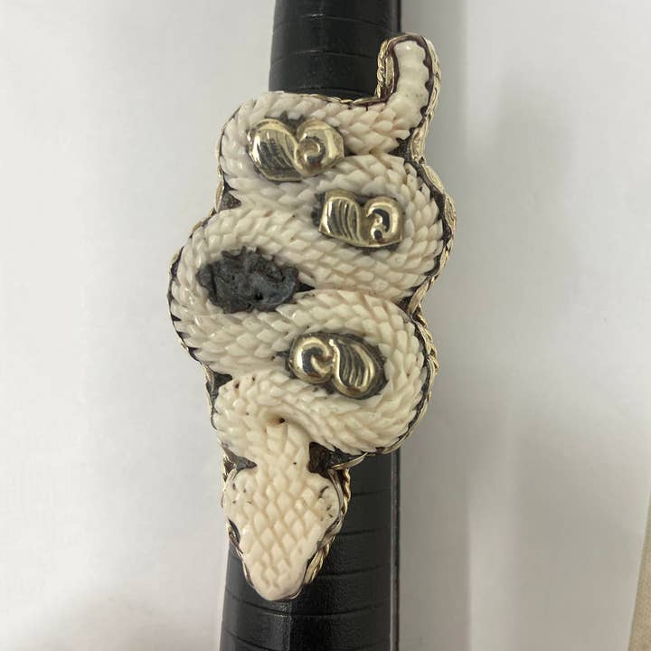 Bone Snake Metal Ring for wholesale by Kathmandu Jewelry