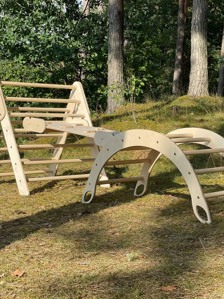Climbing Triangle, arch and ramp set of all 3 for wholesale by Woodinout