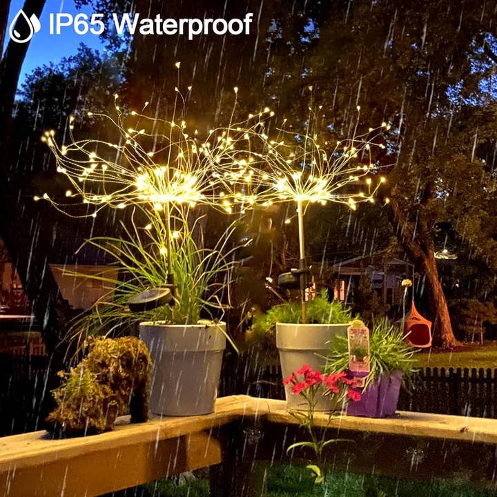 LightU Solar Firework Light Waterproof Garden Patio Light Warm Light 4Pack for wholesale by WYW