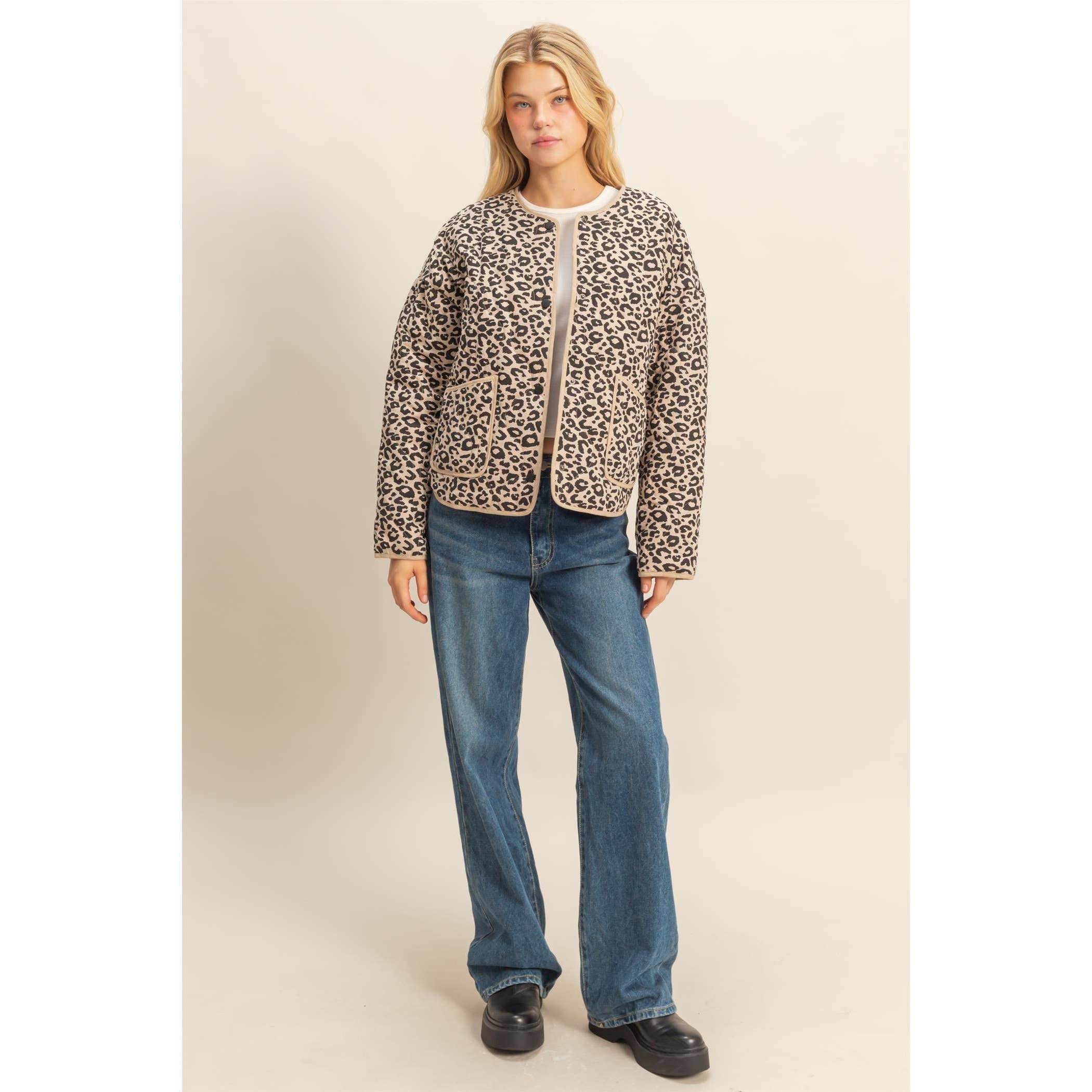 HYFVE – wholesale Dunjacka - Dam – Leopardmönstrad vadderad puffjacka5