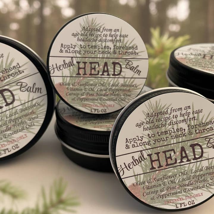 Herbal Head Balm for Comfort & Calm for wholesale by Smittys Little Farm