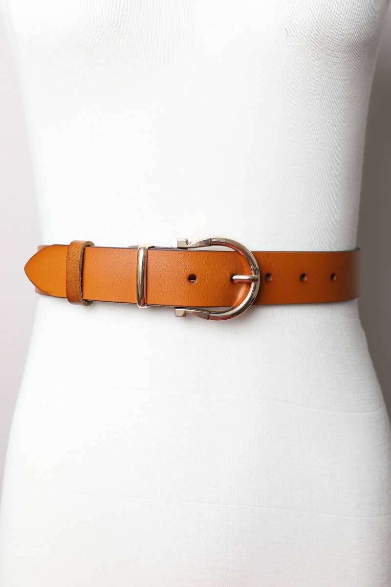 Leto Accessories - Wholesale Belt - Women's - Chic Horseshoe Gold Buckle Belt – Western Style Vibes 🧲1