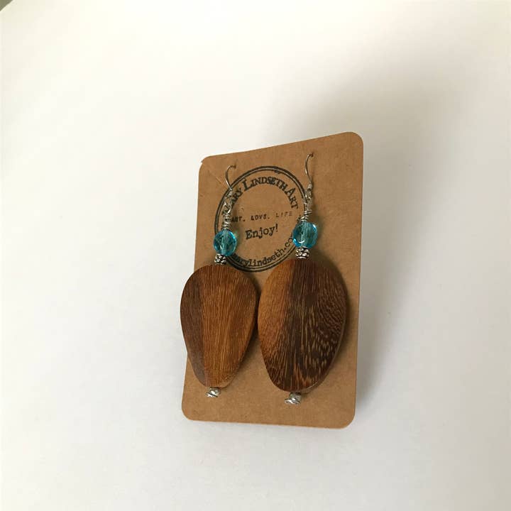 Mary Lindseth Art - Wholesale Dangle Earrings - "Brita" robles wood earrings2