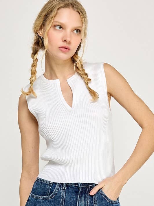 Miss Love - Wholesale Tank Top - Women's - SUPER STRETCHY SOFT RIBBED SWEATER TANK TOP