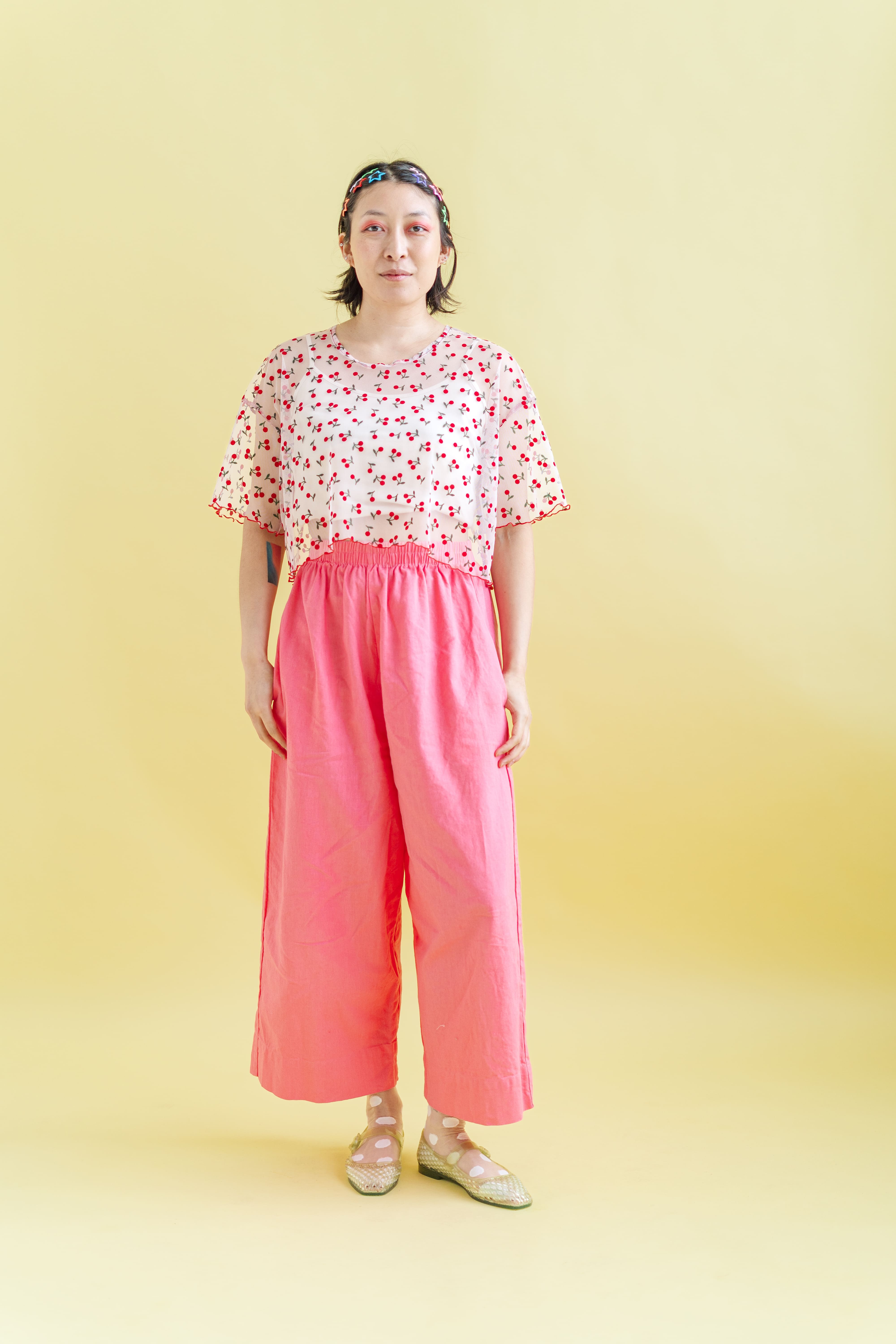 Nettle Studios - Wholesale Pants - Women's - Size Inclusive Plus Size Wide Leg Pant Bubblegum Pink Linen21