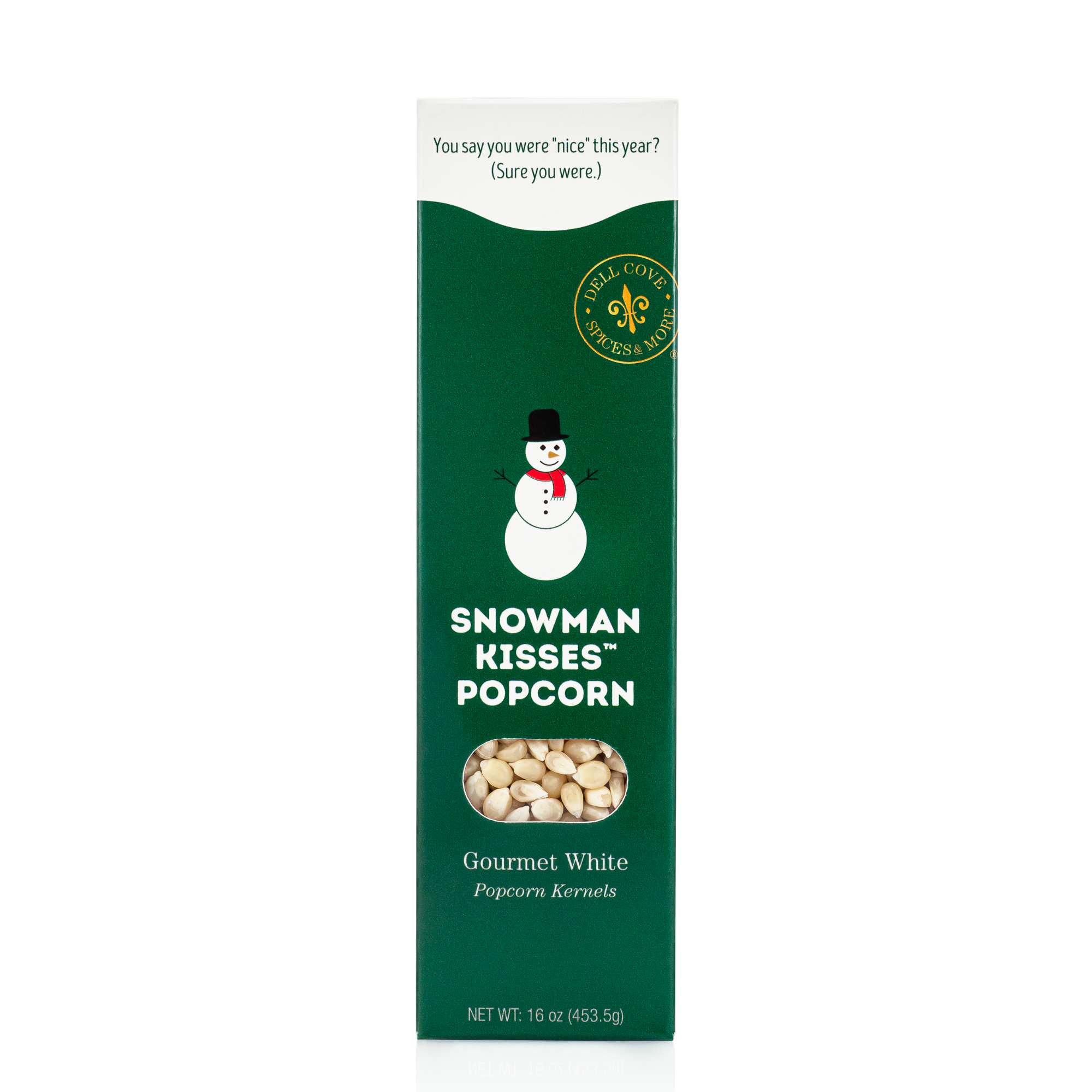 Dell Cove Spices & More Co. – Großhandel Popcornmais – Schneemann Küsse Popcorn Kernel, Weihnachtsstrumpf Geschenk3