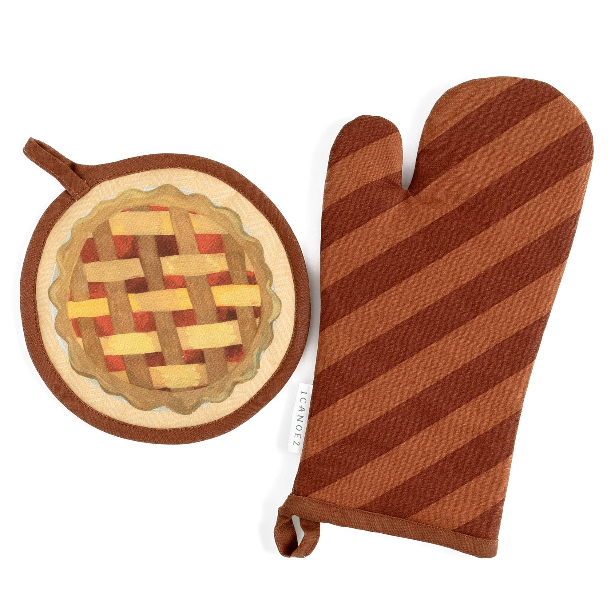 1canoe2 | One Canoe Two Paper Co. - Wholesale Oven Mitt/Pot Holder - Pie Pot Holder Set1