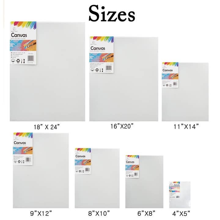 Angels Craft - Wholesale Painting paper - Canvas - Wrapped, 1-ct (size options available)1