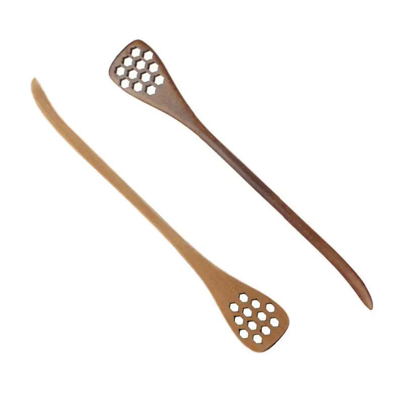 Sostraw & SmartThings - Wholesale Honey Dipper - Wooden Honey Spoon with Holes4