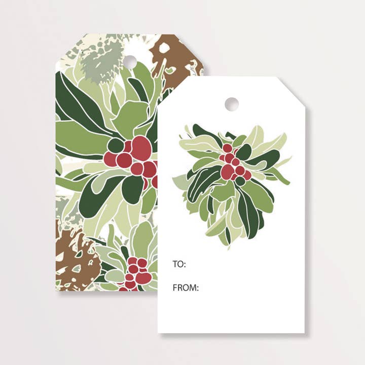 Kerstmis Maretak Cadeaulabels voor wholesale door Kartoti Designs