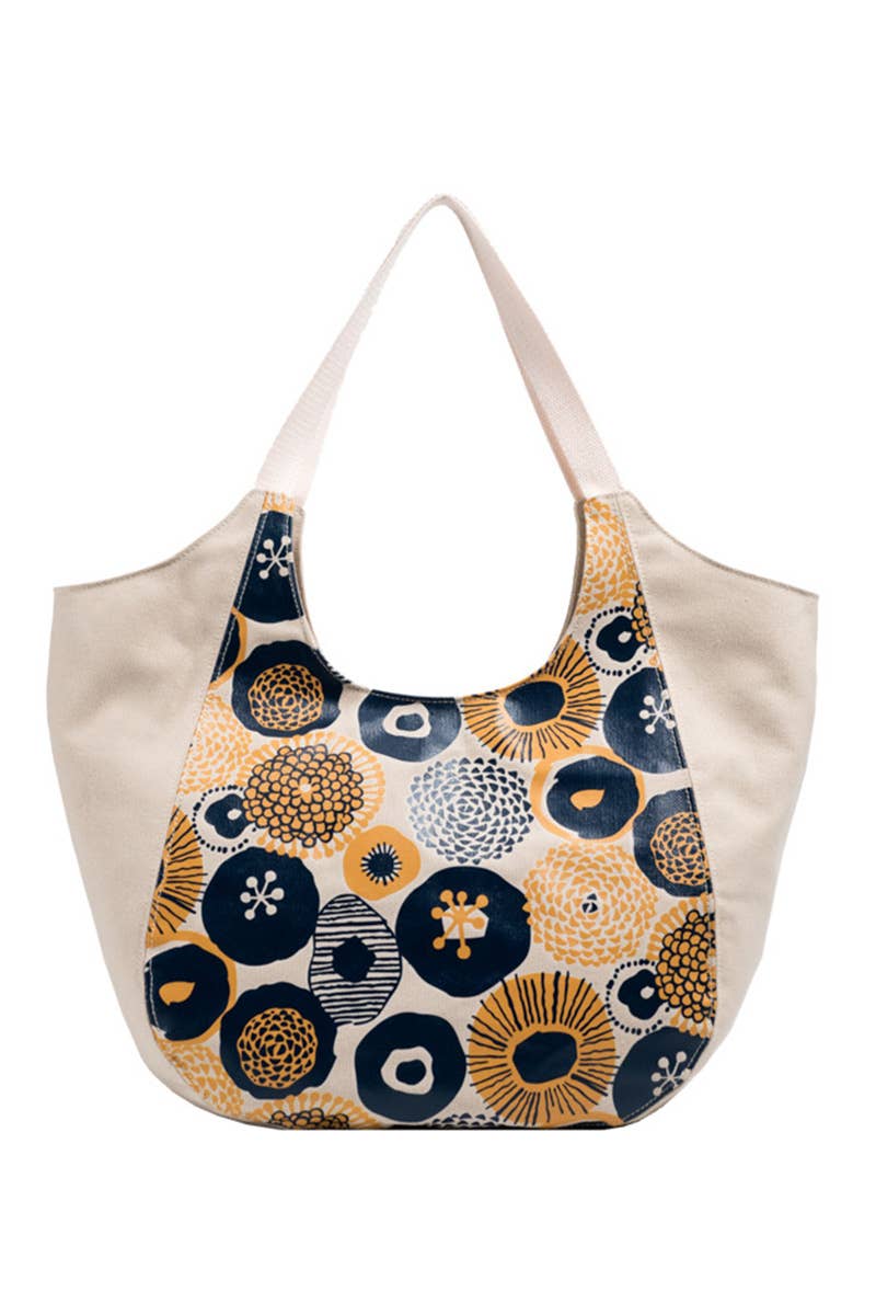 ACCITY - Wholesale Shoulder Bag - Women's - MODERN PATTERNED CASUAL CANVAS SHOULDER BAG_CWAB05116