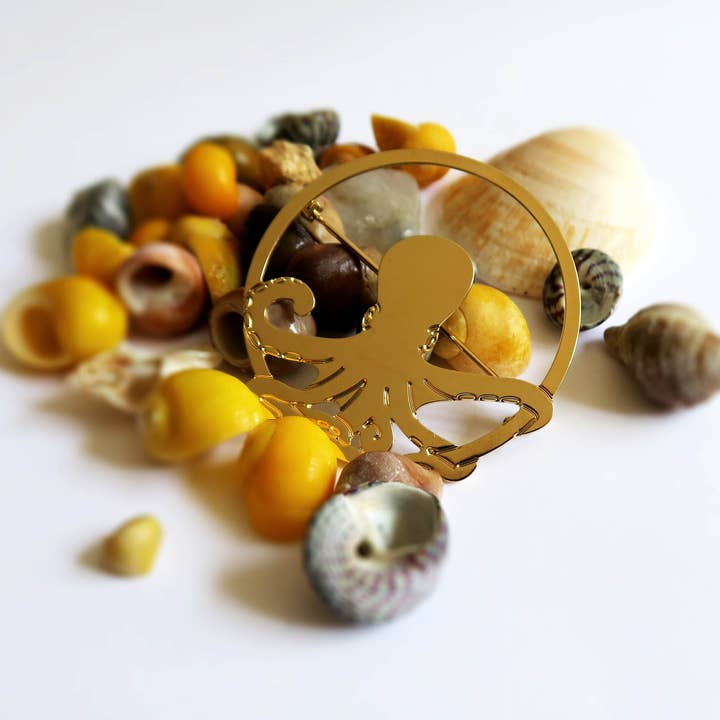 Hirondelle Bijoux - Wholesale Brooch - Octopus brooch3