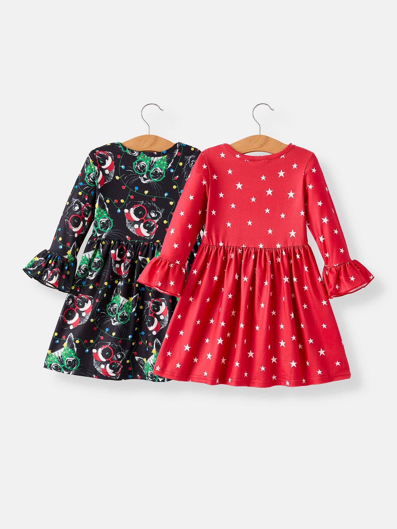 Rylee Faith Designs - Wholesale Dress Set - Baby - Winter Christmas Print Girls Dress Set (2 Pieces)2