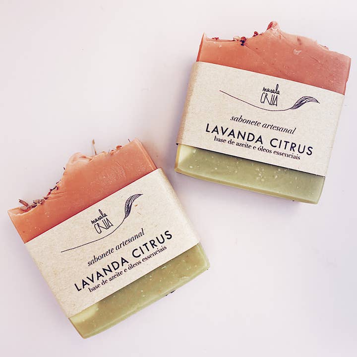 Lavender & Citrus Natural Artisanal Soap, Olive oil based for wholesale by Masala crua