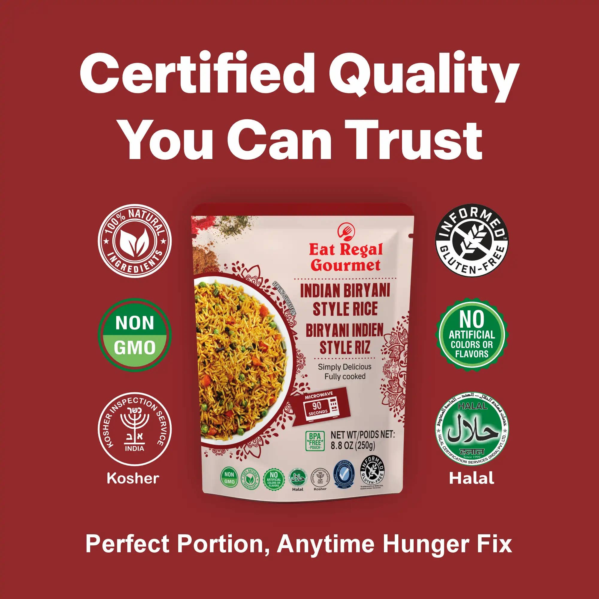 Regal Kitchen Foods - Wholesale Rice - Eat Regal Indian Biryani Style Rice Pouch, 8.8oz6