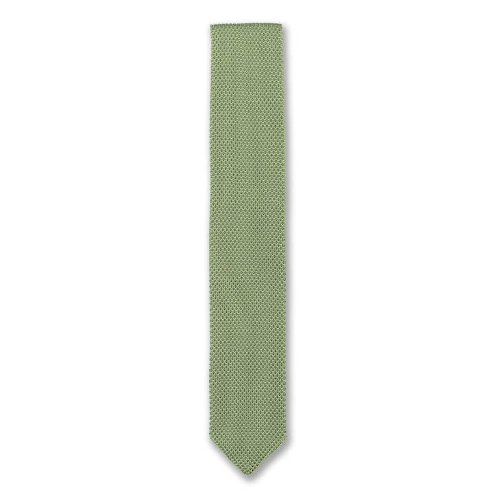 Olive green knitted tie for wholesale by Broni&Bo