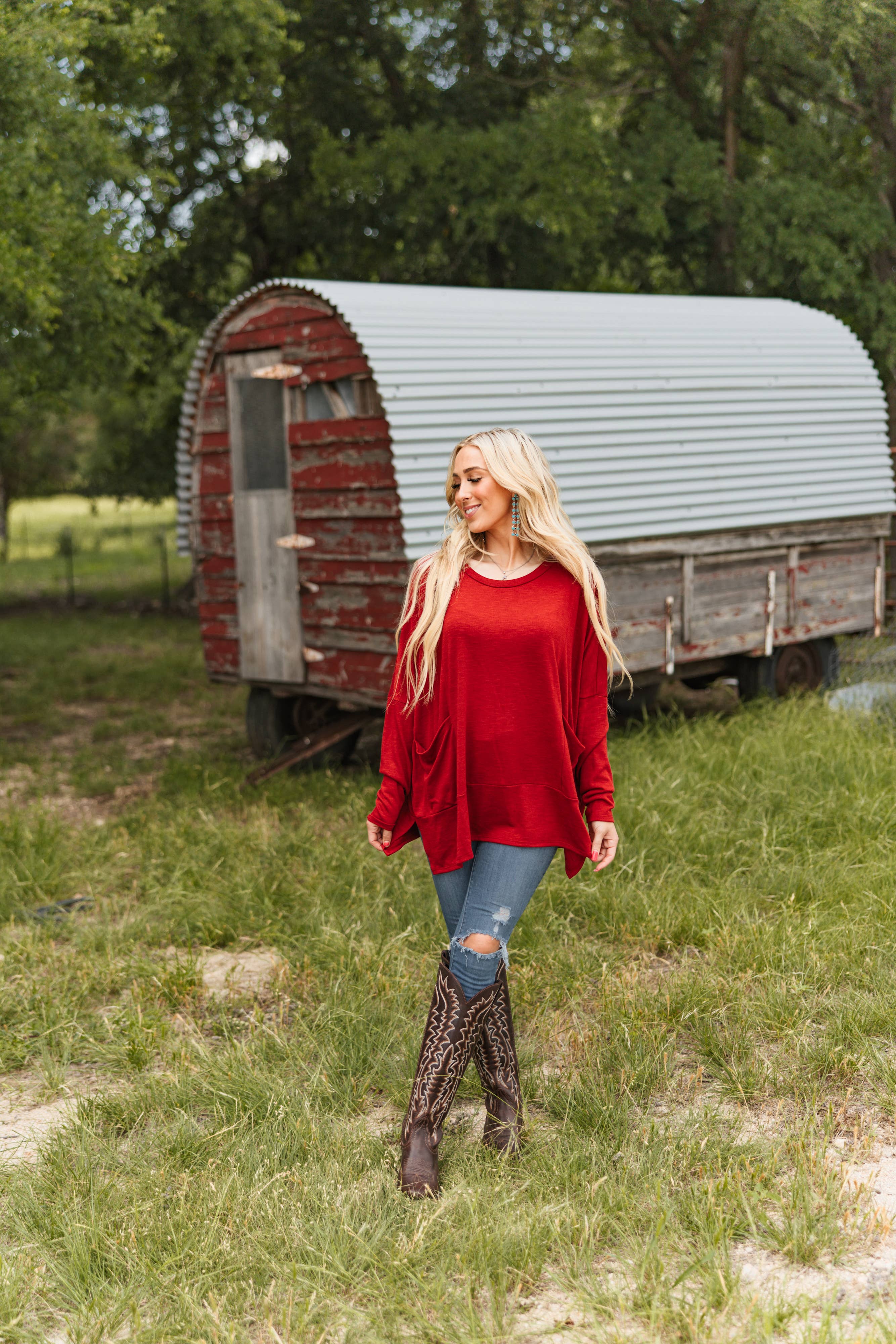 Dear Scarlett - Wholesale Tunic - Women's - Casual Cotton Long Sleeve Top10