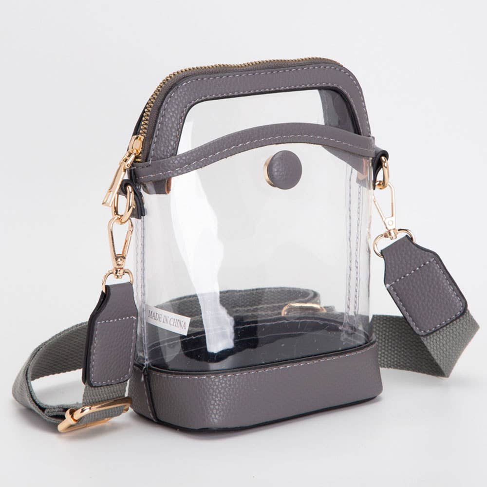 Sensibling Corp. - Wholesale Crossbody Bag - Women's - Solid Faux Leather Transparent Crossbody Bag15