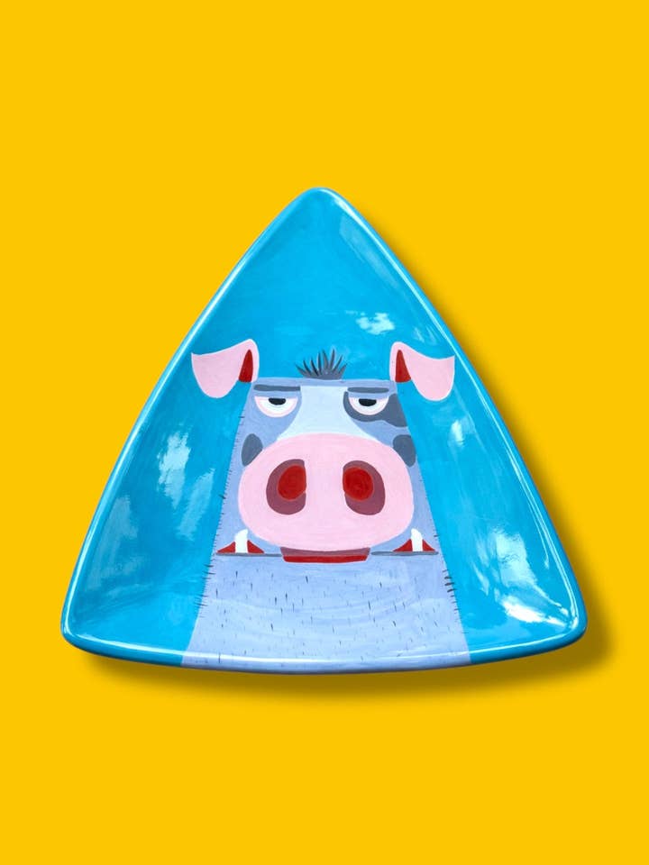 Prato de Cerâmica do Pescador Grego por atacado de Thetis Art Studio