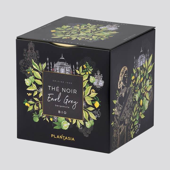 Organic Earl Grey Black Tea* - Metal Cube 24 sachets for wholesale by PROVENCE D'ANTAN